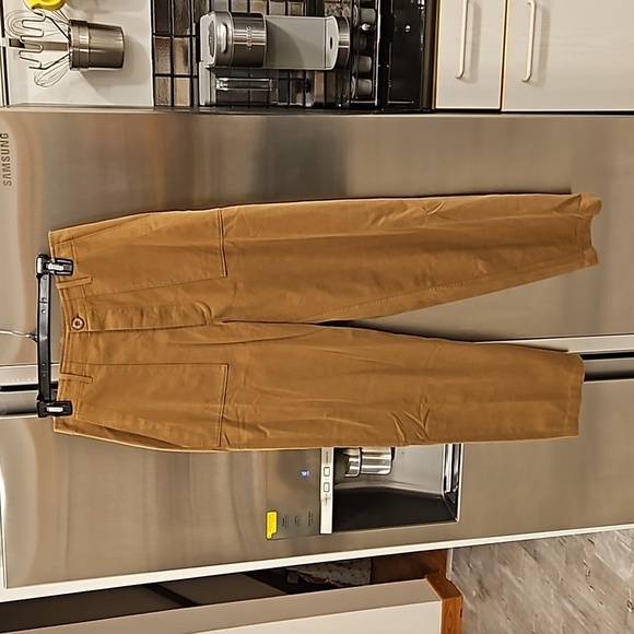 💕DOEN💕 Walker Pant ~ Barrel Leg Button Fly Pants Boscage 12 NWT - Picture 9 of 15